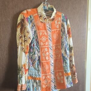 John Mark Multicolor Patchwork Blouse